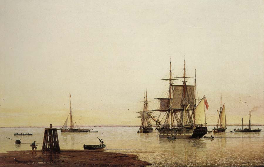 Merchantmen and other Vessels off the Spurn Light Vessel